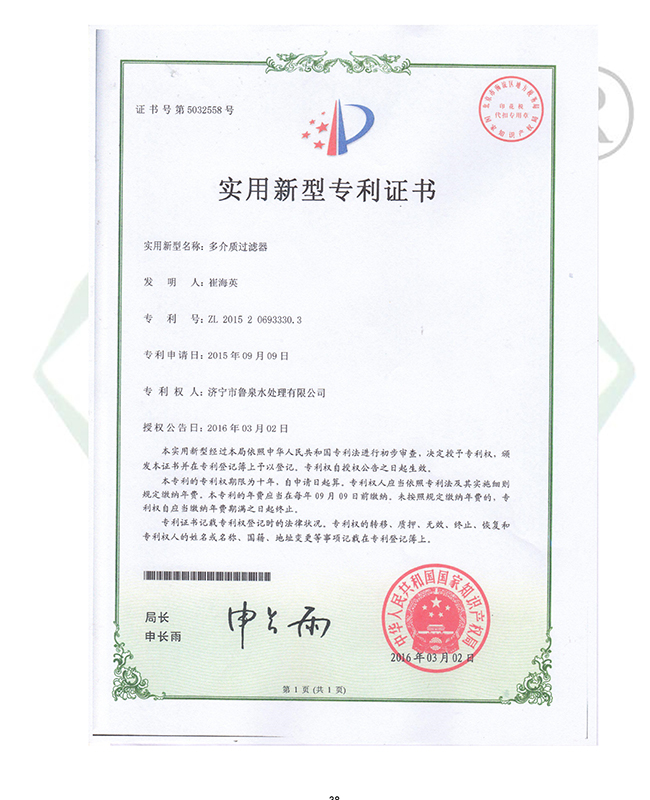 Multi media patent certificate