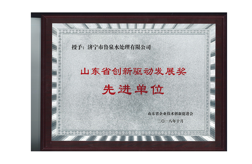 Advanced unit of Shandong innovation driven Development Award - Shandong enterprise technology innov